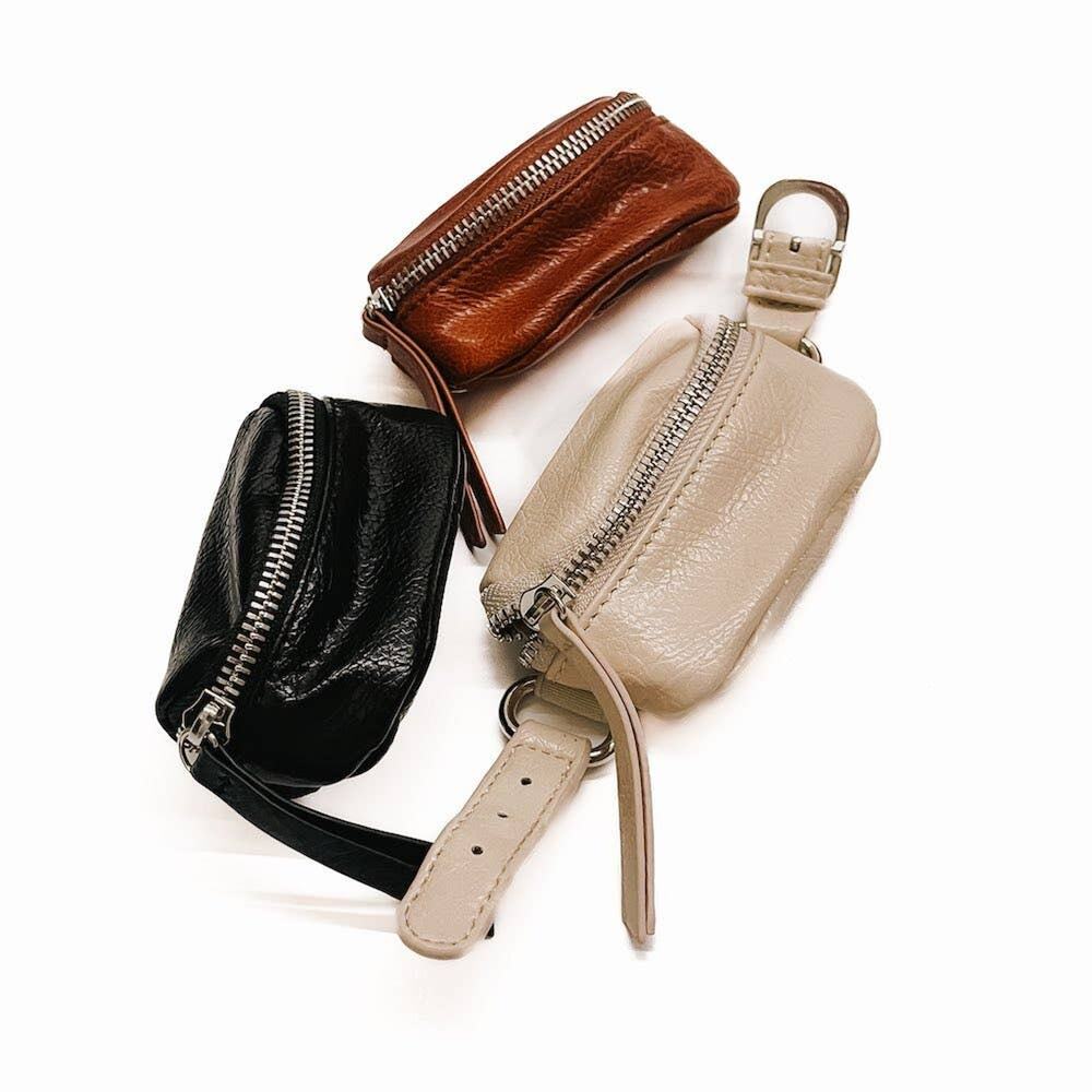 Luna Wrist or Crossbody Strap Pouch Camel Brown - Picture 5 of 5